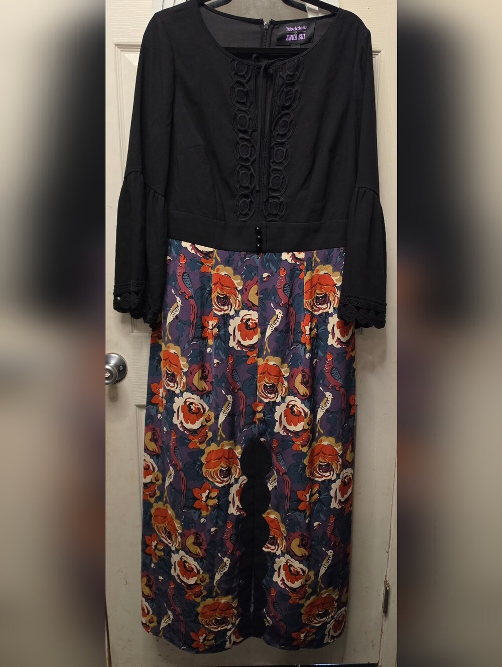 Mod Cloth x Anna Sui Black/floral Dress